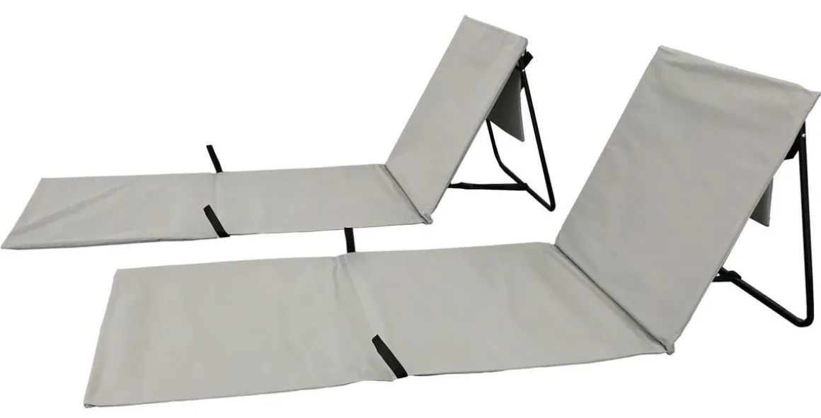 Strandmatte 2er Set grau