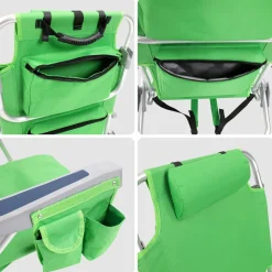 Strandstuhl klappbar 2er Set grün