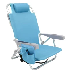 Strandstuhl klappbar 2er Set hellblau