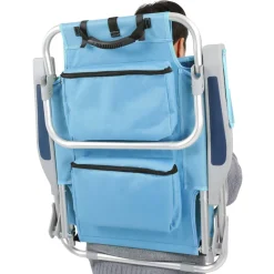 Strandstuhl klappbar 2er Set hellblau