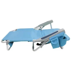 Strandstuhl klappbar 2er Set hellblau
