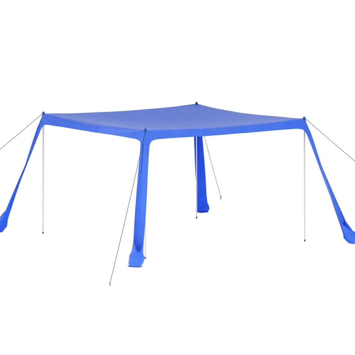 Strandzelt mit 4 Stangen 300 x 300 x 200 cm blau