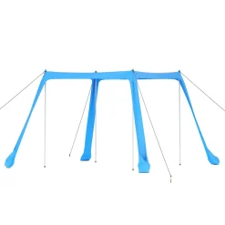 Strandzelt mit 4 Stangen 210 x 210 x 200 cm hellblau