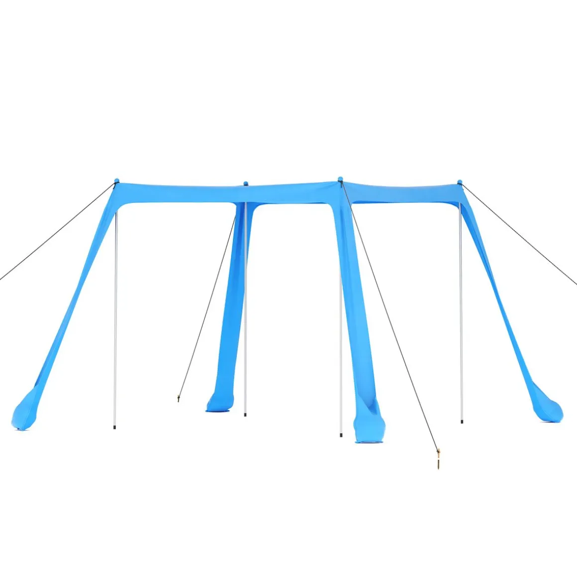 Strandzelt mit 4 Stangen 210 x 210 x 200 cm hellblau