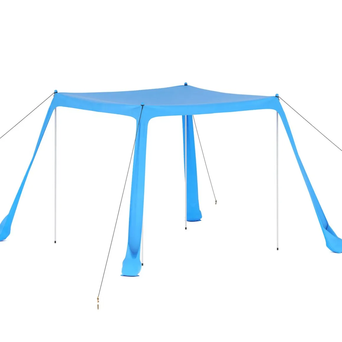 Strandzelt mit 4 Stangen 210 x 210 x 200 cm hellblau