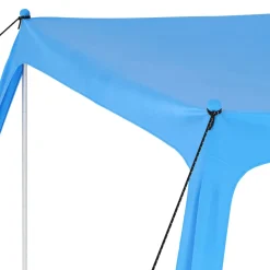 Strandzelt mit 4 Stangen 210 x 210 x 200 cm hellblau