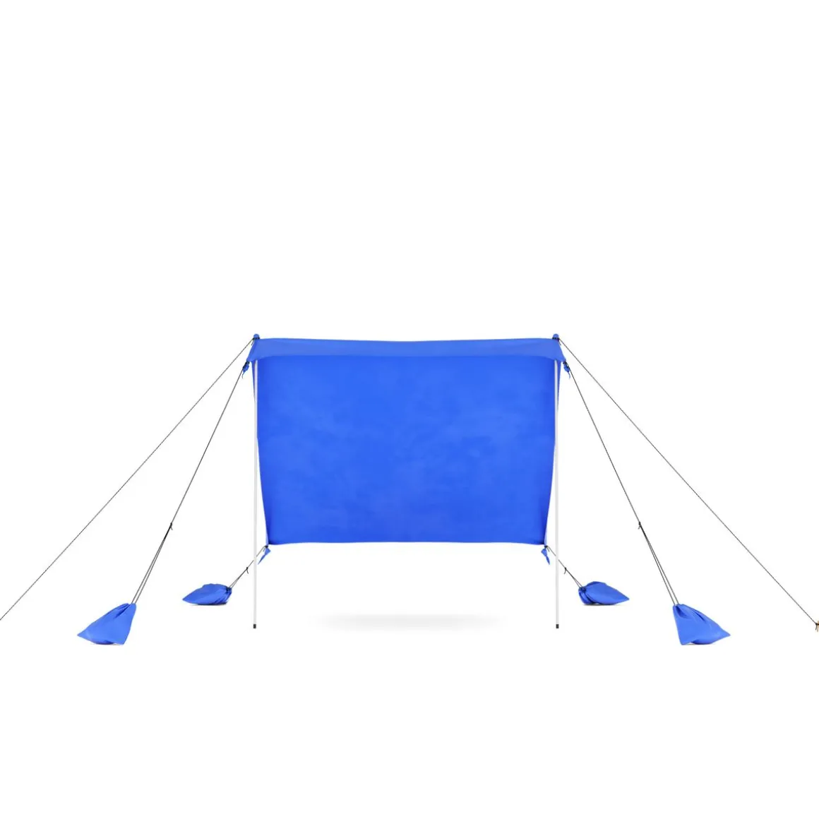 Strandzelt Sonnensegel mit 2 Stangen 210 x 210 x 200 cm blau