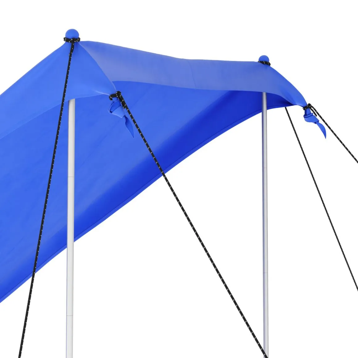 Strandzelt Sonnensegel mit 2 Stangen 210 x 210 x 200 cm blau