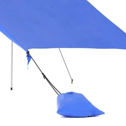 Strandzelt Sonnensegel mit 2 Stangen 210 x 210 x 200 cm blau