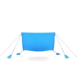 Strandzelt Sonnensegel mit 2 Stangen 280 x 280 x 200 cm hellblau