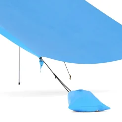 Strandzelt Sonnensegel mit 2 Stangen 280 x 280 x 200 cm hellblau