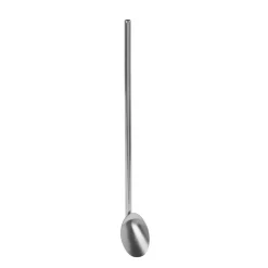 Strohhalm mit Löffel Set Edelstahl 5-teilig