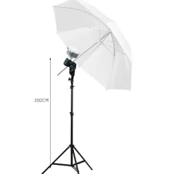 Studioleuchte Schirm LED 2er Set