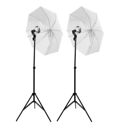 Studioleuchte Schirm LED 2er Set