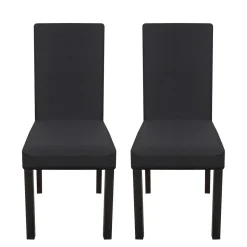 Stuhlbezug 2er Set schwarz