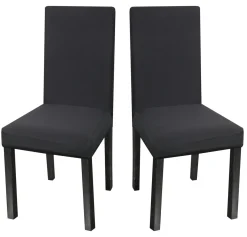 Stuhlbezug 2er Set schwarz