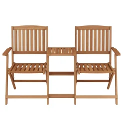 Stuhlset mit Tisch Holz SALEMA