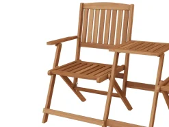 Stuhlset mit Tisch Holz SALEMA