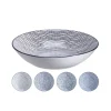 Suppenteller Set Porzellan 20 cm 4-teilig weiss/blau