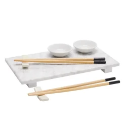 Sushi Set mit Marmorplatte 9-teilig