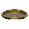 Tablett Edelstahl rund 35 x 3 cm gold