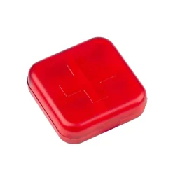 Tablettenbox 4 Fächer 7 x 7 cm
