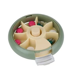 Tablettenbox rund 7 Tage 10 cm grün/beige