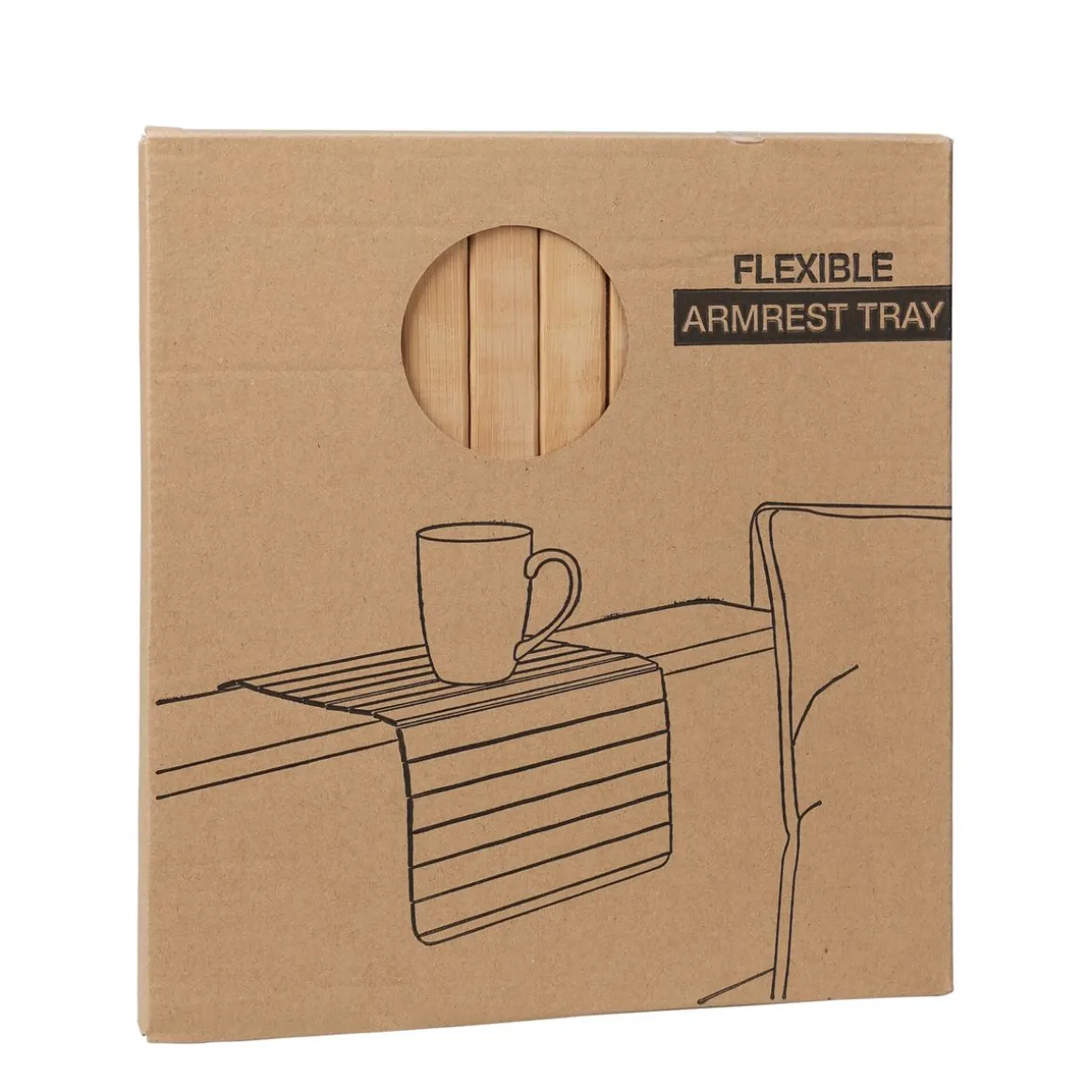 Tablett für Armlehne Bambus 44 x 24 cm