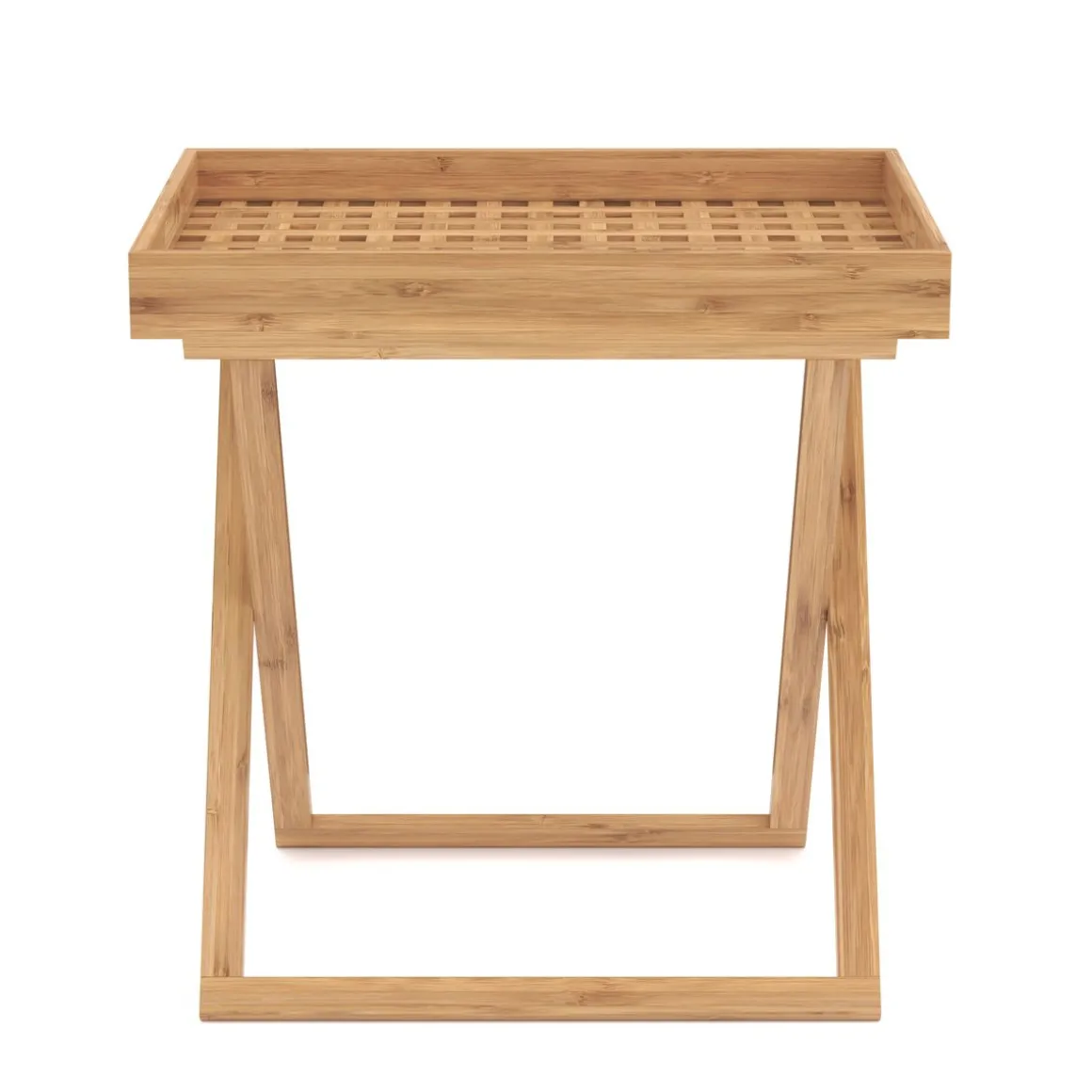 Tabletttisch Bambus ROLY klappbar 52 x 36 x 54 cm natur