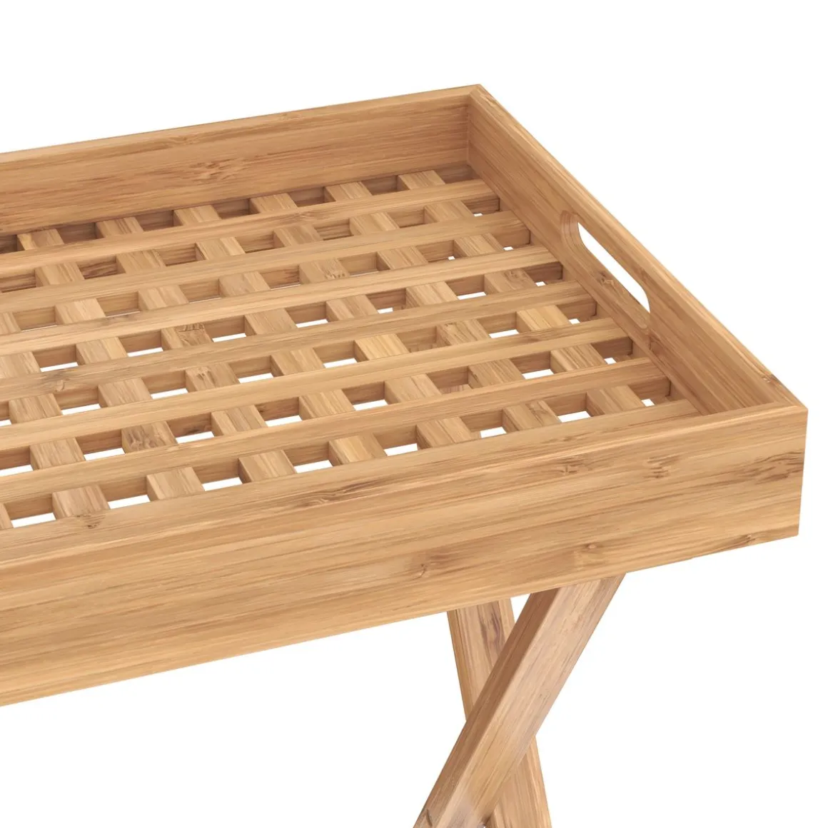 Tabletttisch Bambus ROLY klappbar 52 x 36 x 54 cm natur