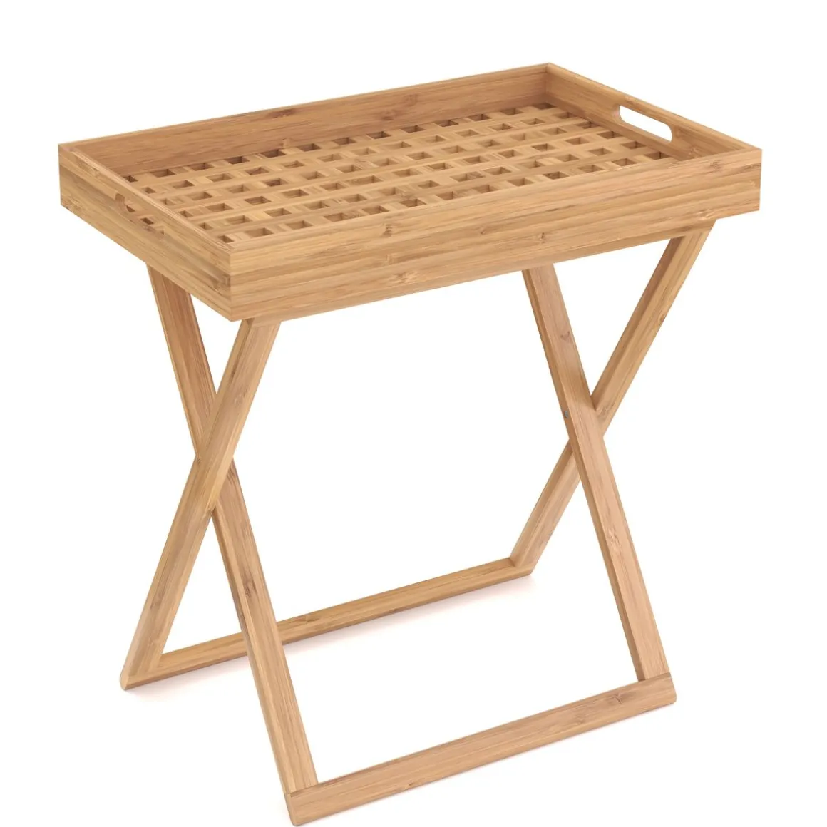 Tabletttisch Bambus ROLY klappbar 52 x 36 x 54 cm natur