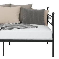 Tagesbett Schlafsofa Metall ISALINE 90 x 190 cm schwarz