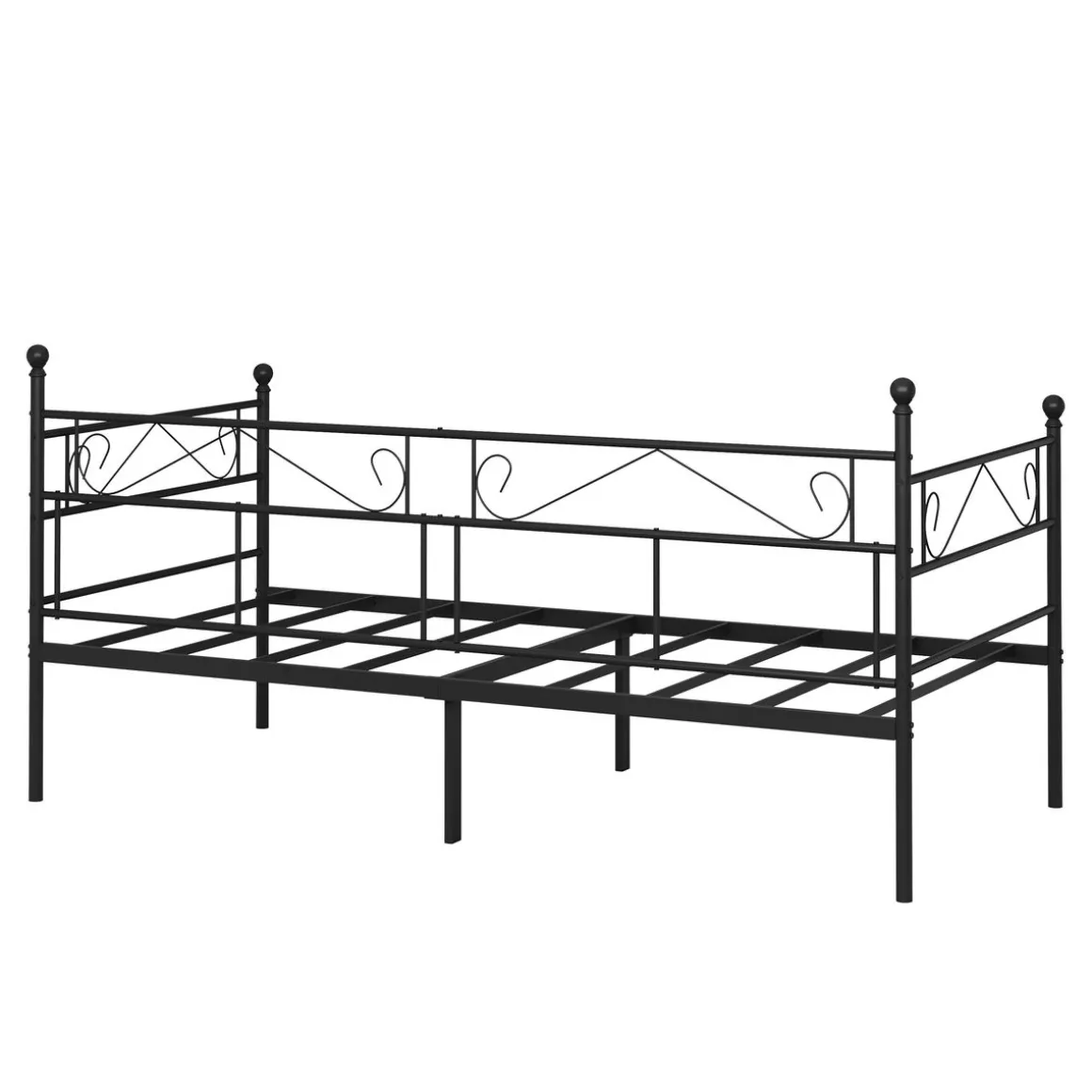 Tagesbett Schlafsofa Metall ISALINE 90 x 190 cm schwarz