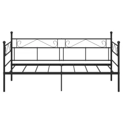 Tagesbett Schlafsofa Metall ISALINE 90 x 190 cm schwarz