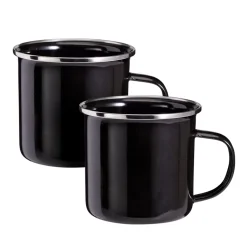 Tasse Eisen 2er Set 350 ml schwarz
