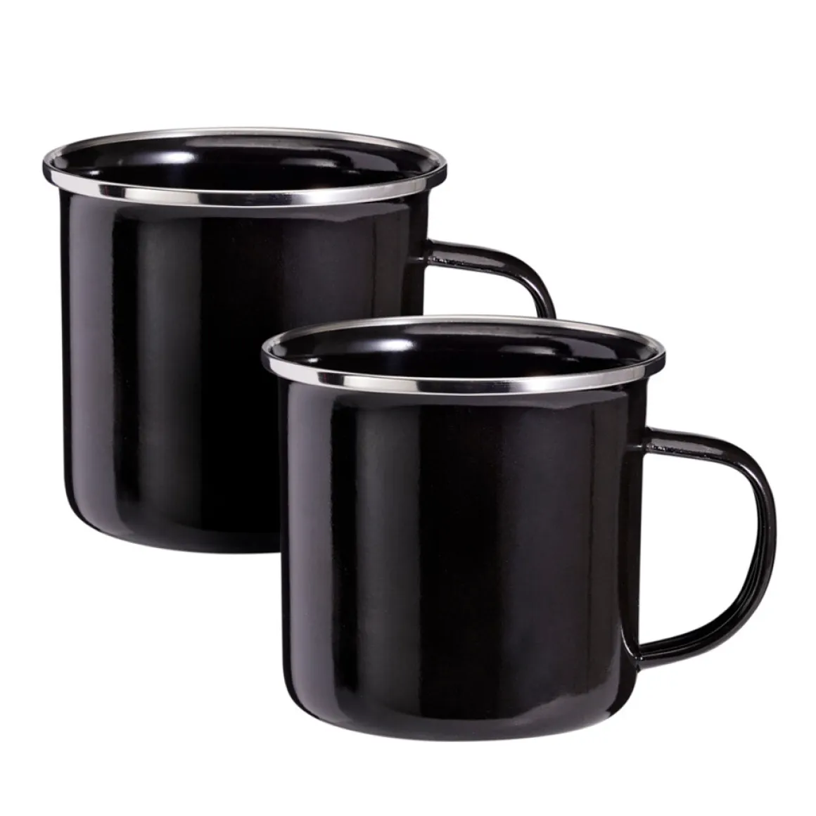Tasse Eisen 2er Set 350 ml schwarz