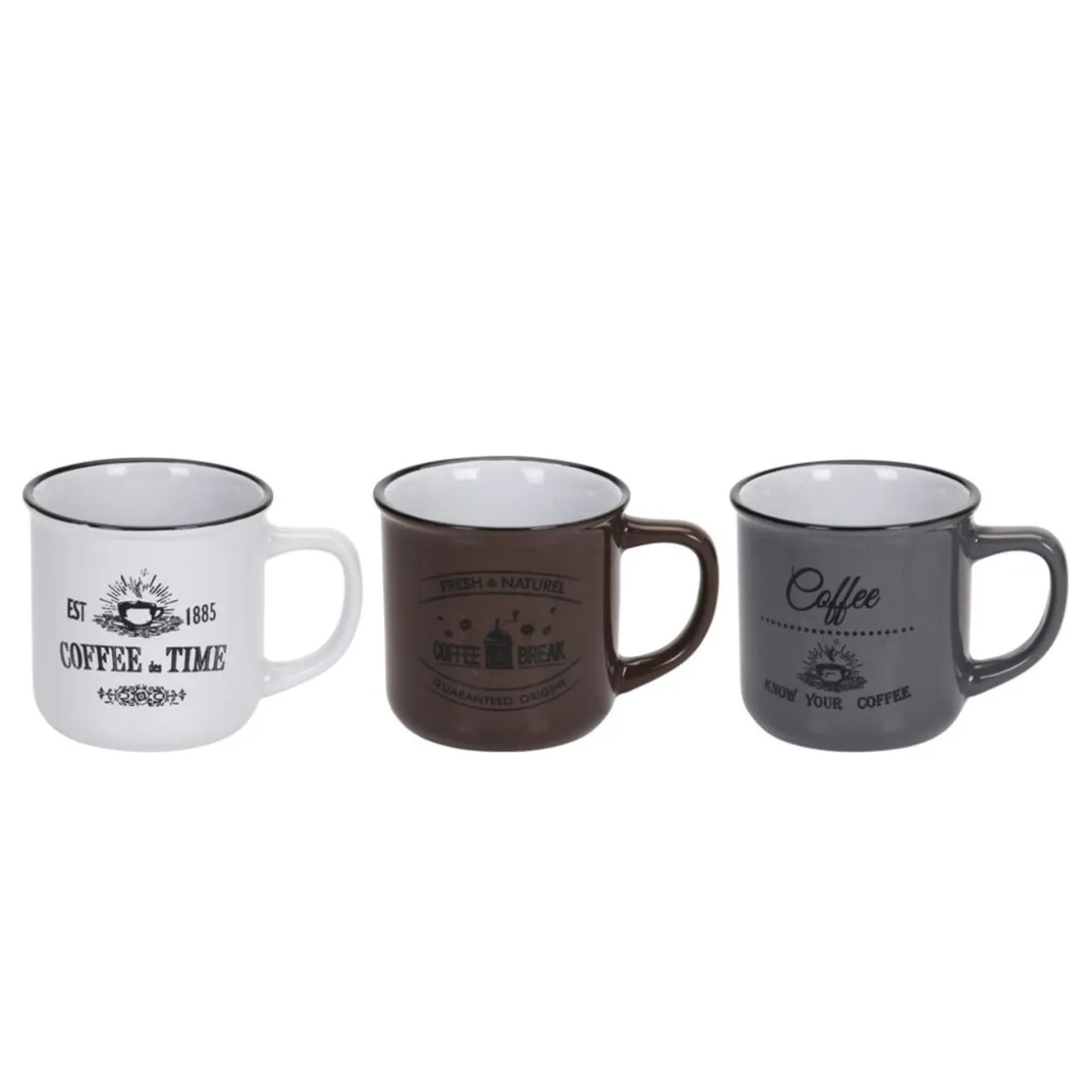 Tasse Porzellan 3er Set 330 ml