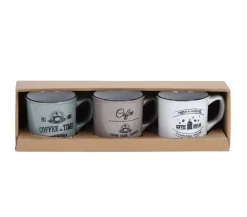 Tasse Porzellan 3er Set 180 ml