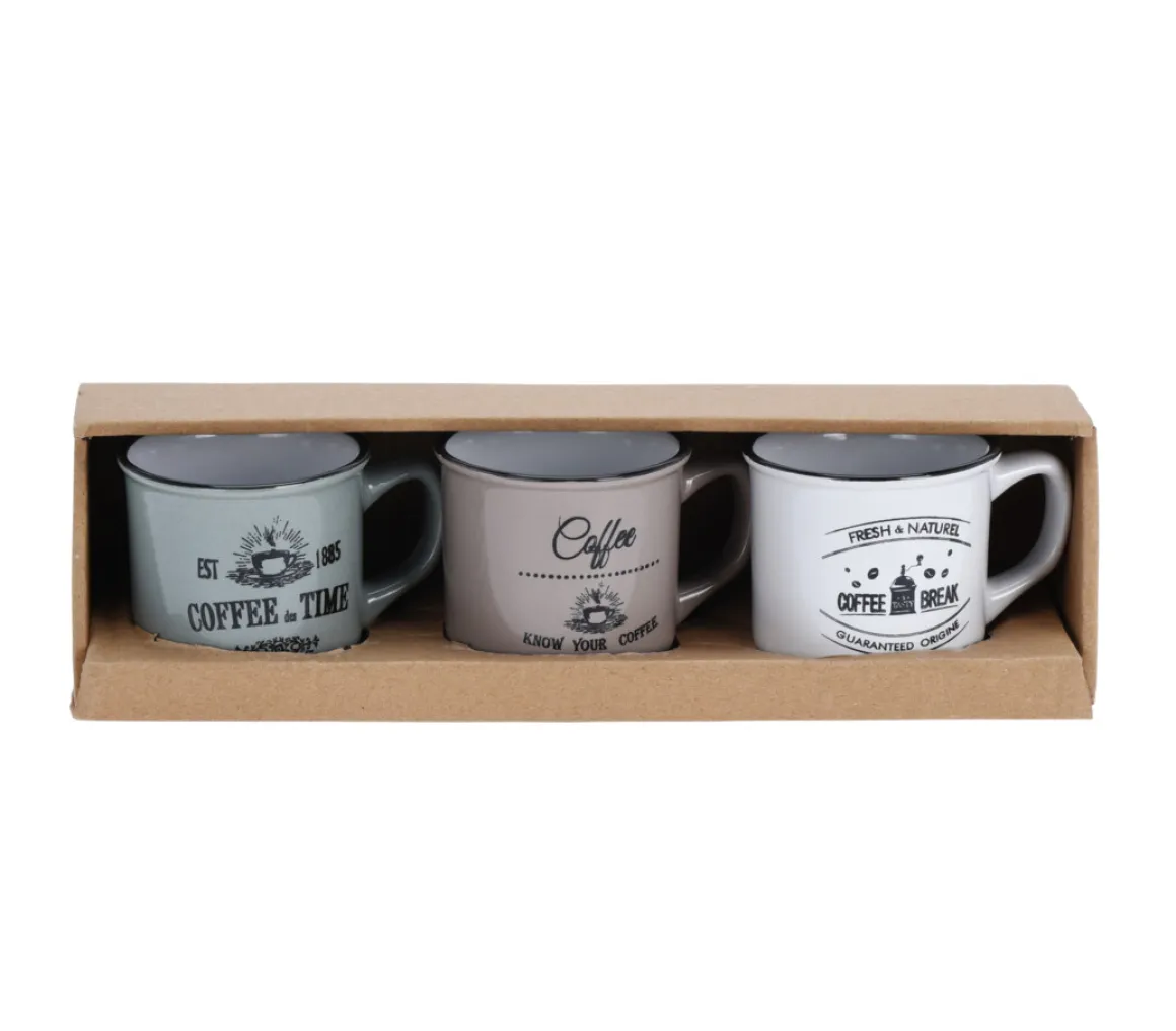 Tasse Porzellan 3er Set 180 ml