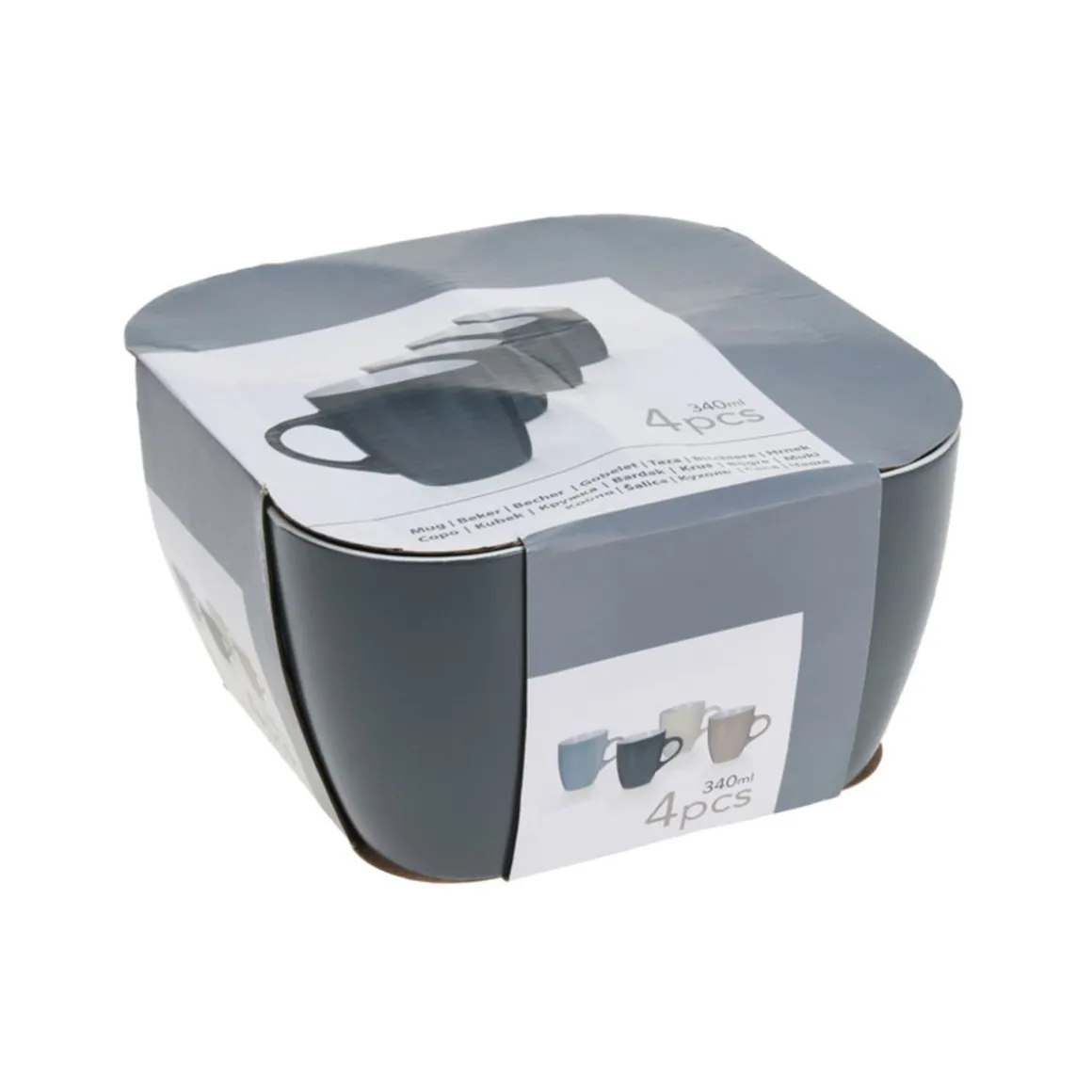 Tasse Set Steingut 340 ml 4-teilig