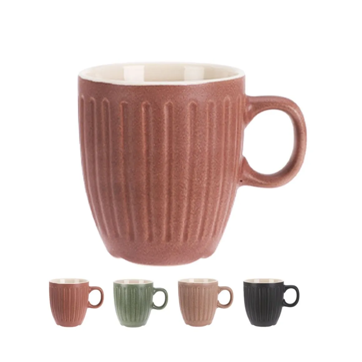 Tasse Set Steingut 150 ml 4-teilig