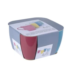 Tasse Set Steingut 390 ml 4-teilig