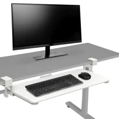 Tastaturablage ausziehbar 65 x 30 cm weiss