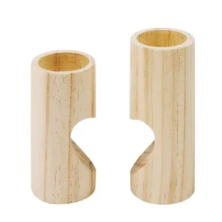 Teelichthalter Set Holz 2-teilig natur