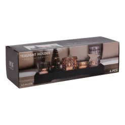 Teelichthalter Set Weihnachtsdeko 6-teilig