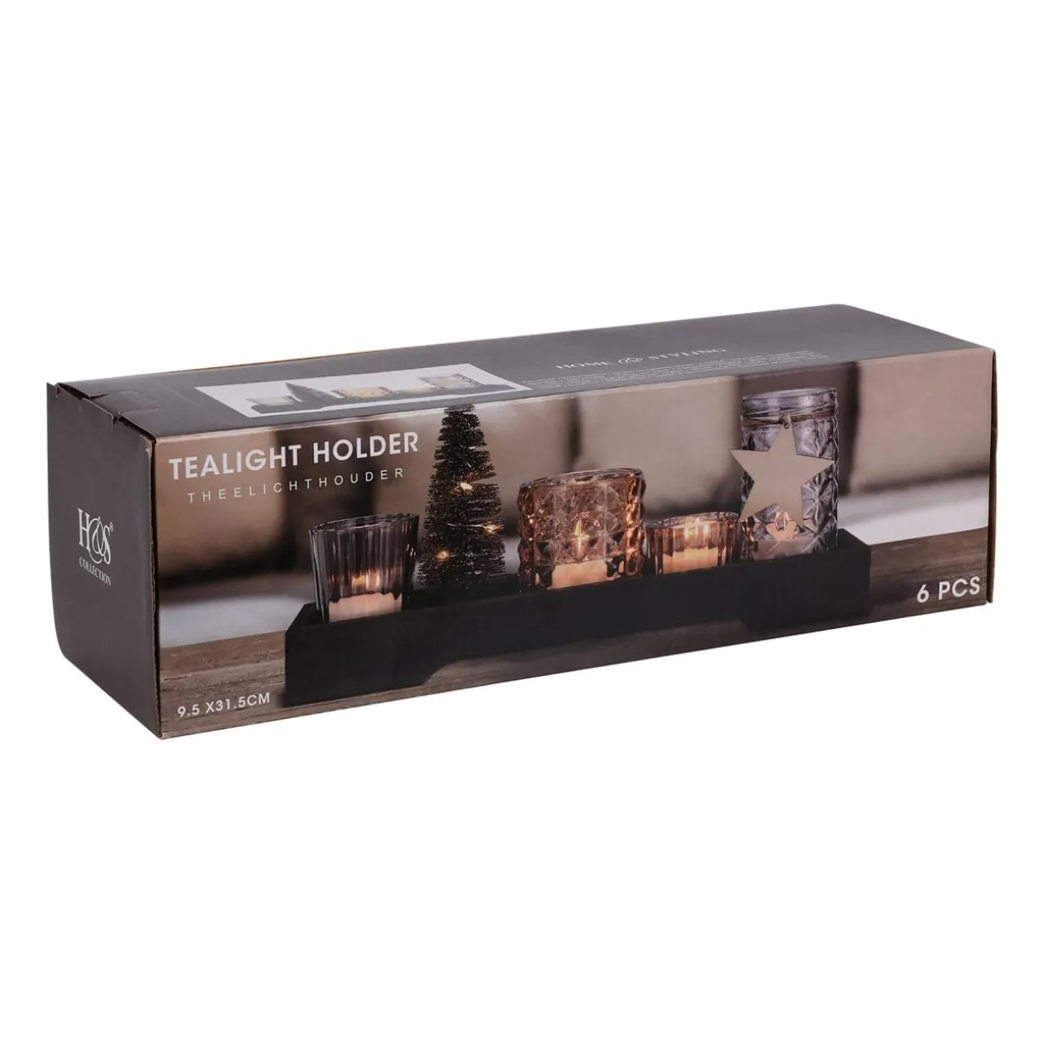 Teelichthalter Set Weihnachtsdeko 6-teilig