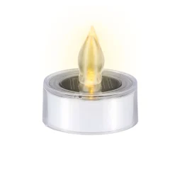 Teelicht solar 6 x 5 cm 2er Set silber