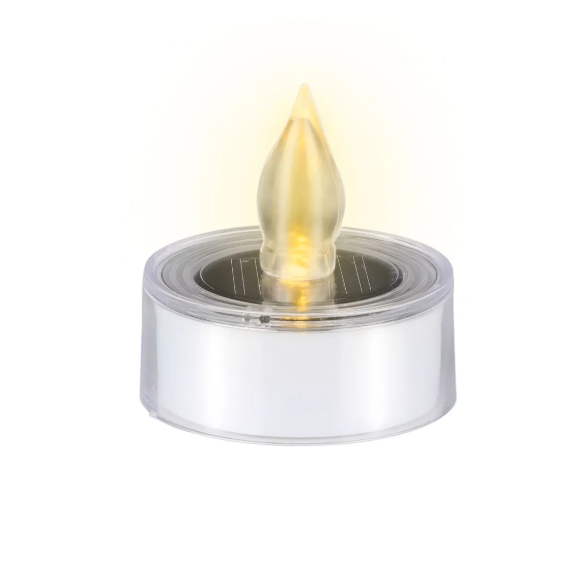 Teelicht solar 6 x 5 cm 2er Set silber