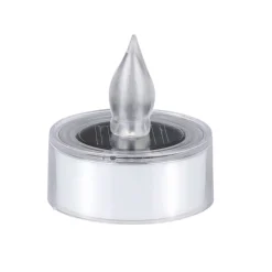 Teelicht solar 6 x 5 cm 2er Set silber