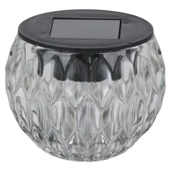 Teelicht Solar 7 x 6 cm grau